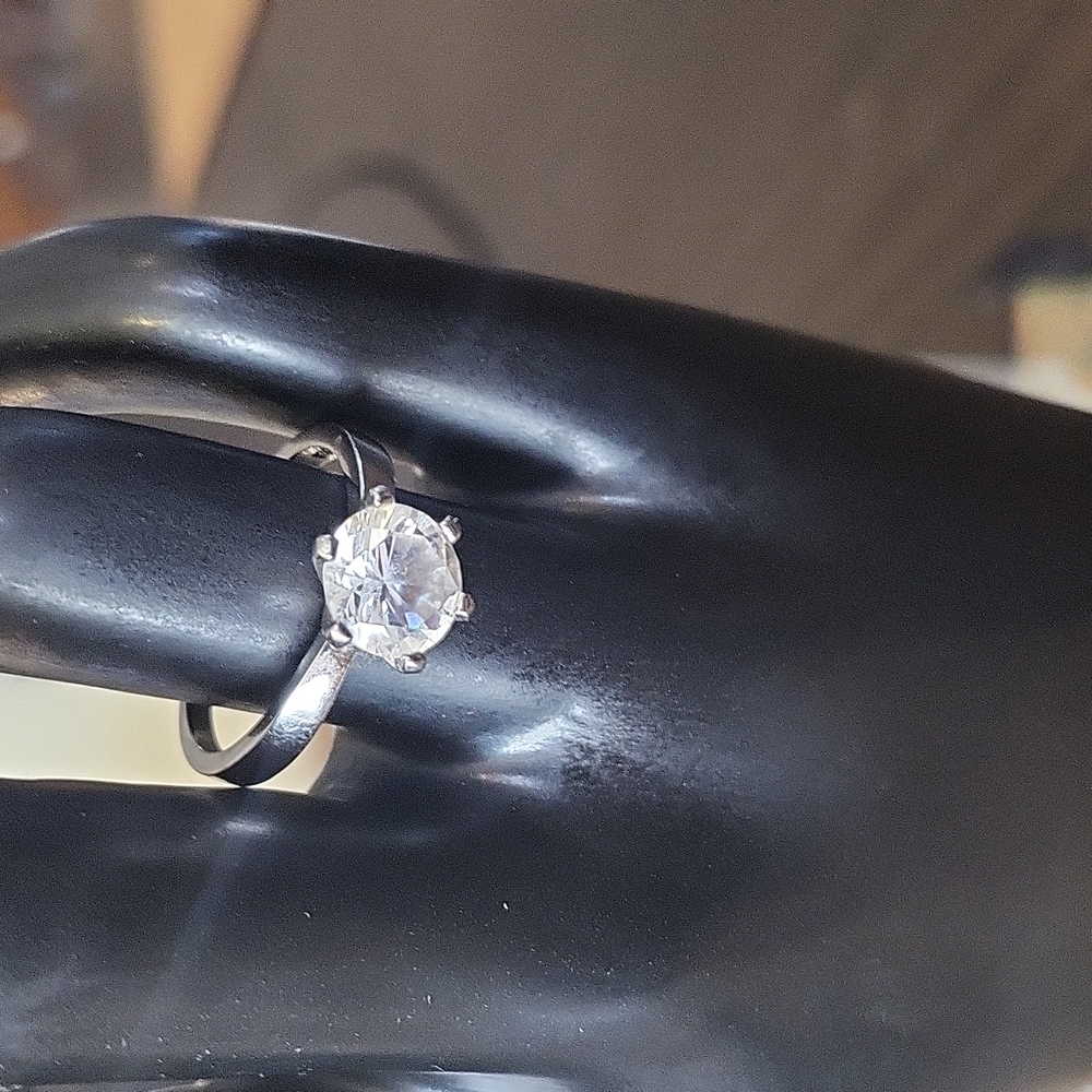Simulated Solitaire Diamond Ring - image 1